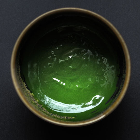 A chawan matcha bowl with koicha thick tea