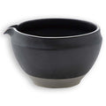 Origami Matcha Bowl with Spout — Matte Black Japanese Katakuchi Chawan