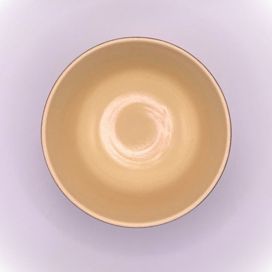 Product image for our Japanese chawan matcha bowl, crafted in Japan and inspired by famous Japanese potter Ninsei (top view)